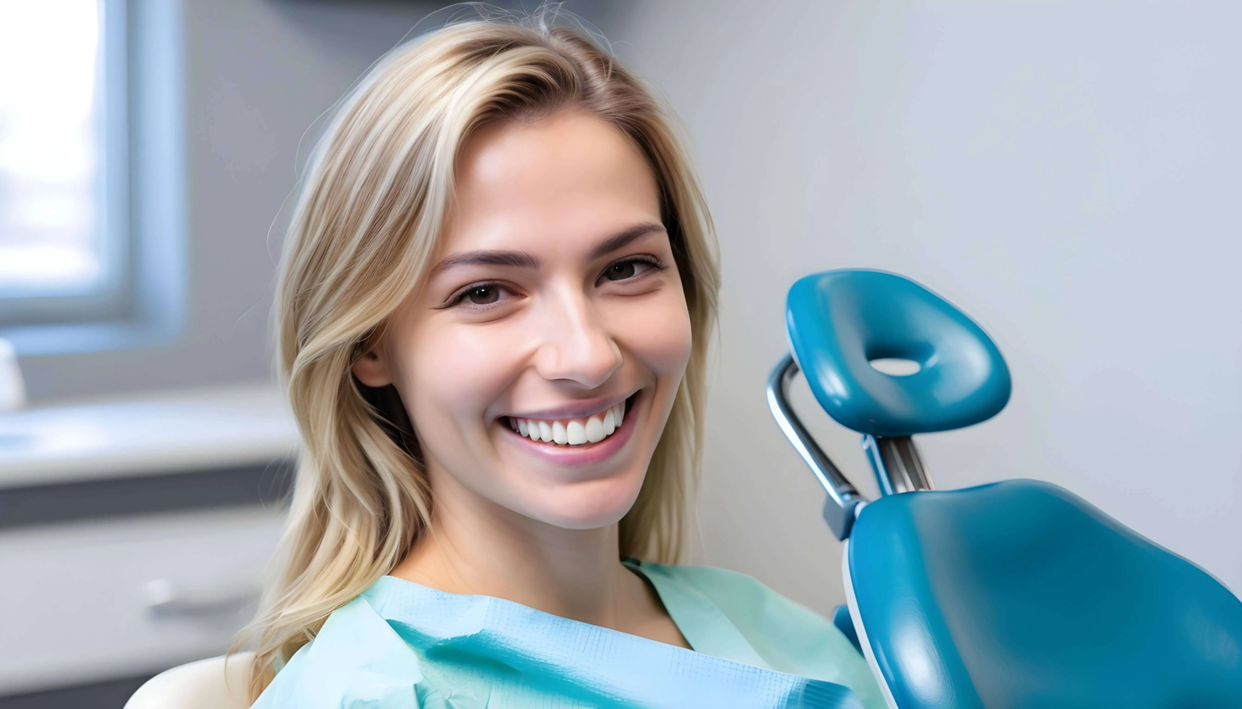 Chirurgie buccale_Jeune femme souriante après une Extraction des Dents de Sagesse at Dr.Parisescu